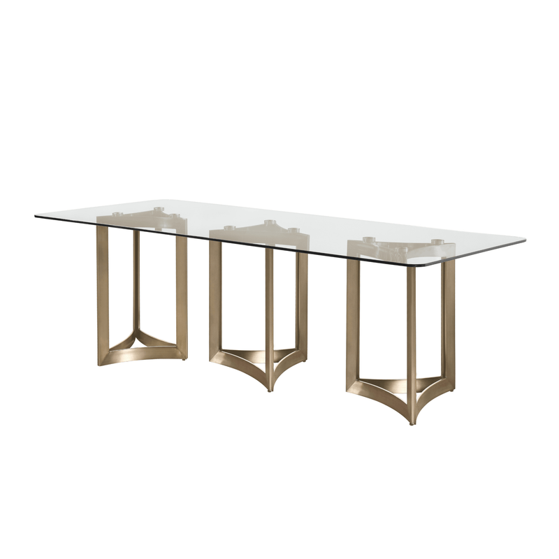Alexa Glass Top Dining Table - Al Rugaib Furniture