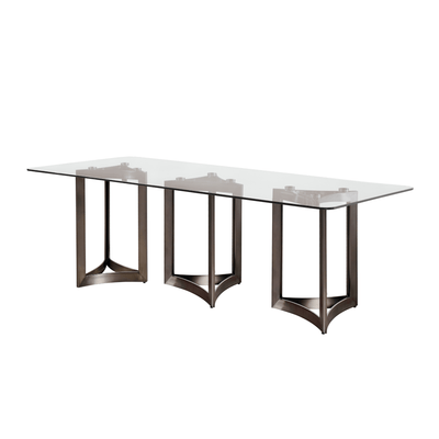 Alexa Glass Top Dining Table - Al Rugaib Furniture