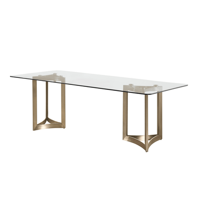Alexa Glass Top Dining Table - Al Rugaib Furniture