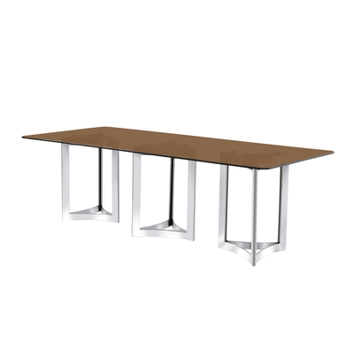 Alexa Glass Top Dining Table - Al Rugaib Furniture