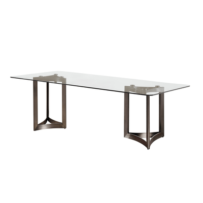Alexa Glass Top Dining Table - Al Rugaib Furniture