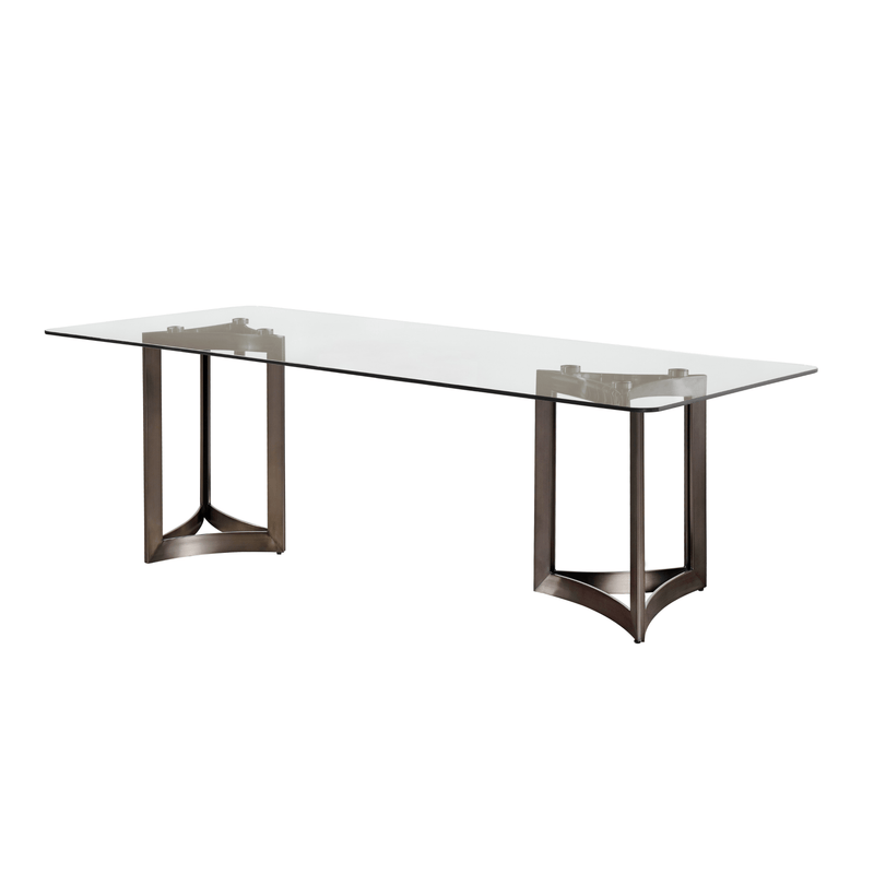 Alexa Glass Top Dining Table - Al Rugaib Furniture