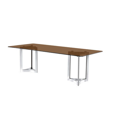 Alexa Glass Top Dining Table - Al Rugaib Furniture