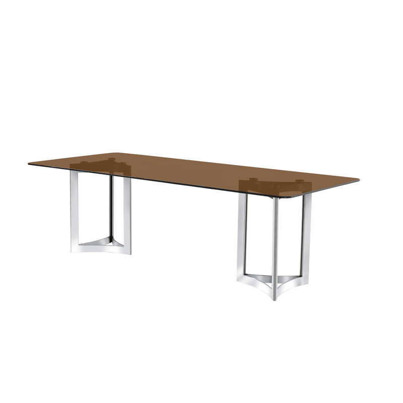 Alexa Glass Top Dining Table - Al Rugaib Furniture