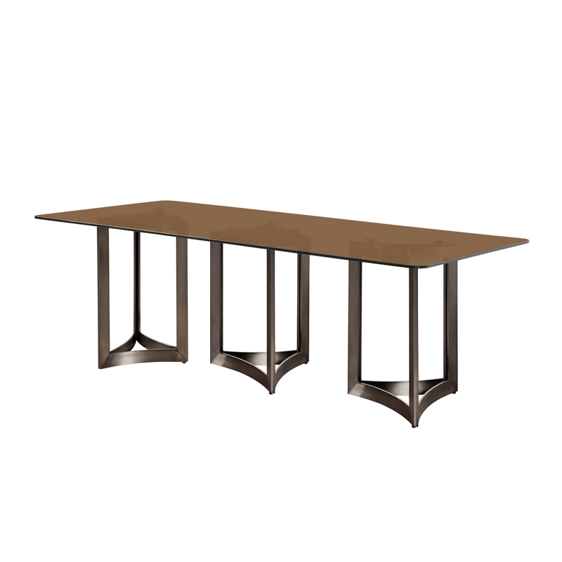 Alexa Glass Top Dining Table - Al Rugaib Furniture