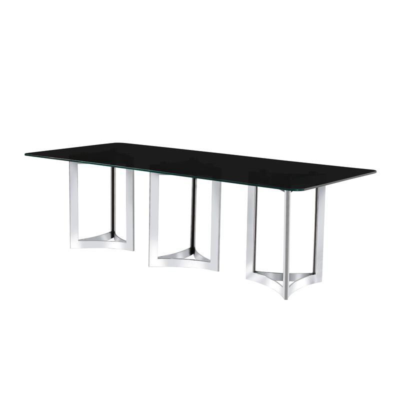 Alexa Glass Top Dining Table - Al Rugaib Furniture