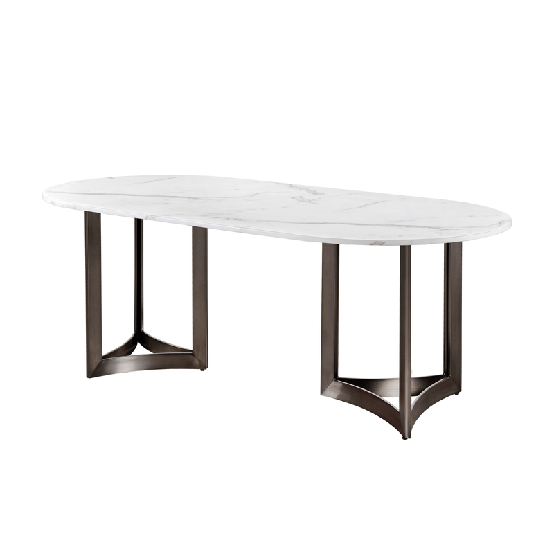 Alexa Oval Marble Dining Table - Al Rugaib Furniture