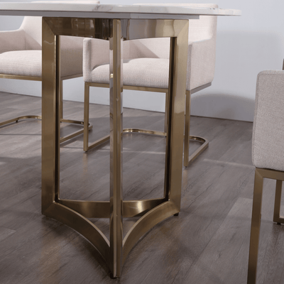 Alexa Oval Marble Dining Table - Al Rugaib Furniture