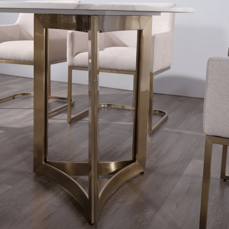 Alexa Oval Marble Dining Table - Al Rugaib Furniture