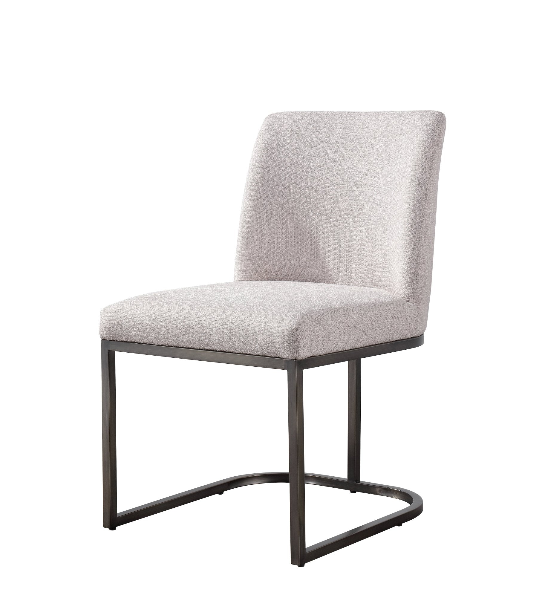 Alexa RF-1574-DC2 Chair — Light Beige — Linen — Bronze Legs Dining Chairs| Al Rugaib Furniture