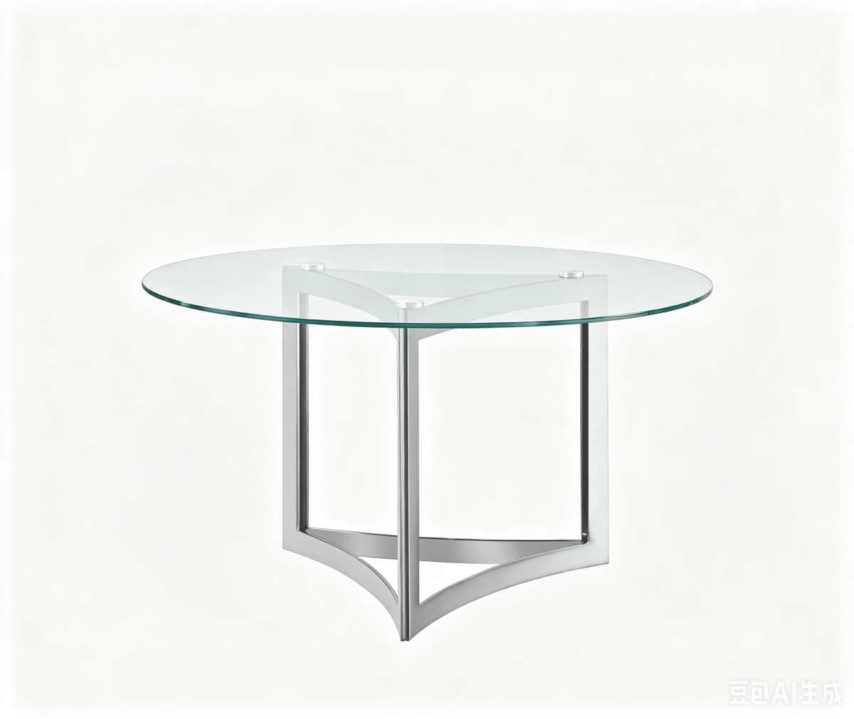 Alexa Dining Table Silver Base and 150 CM Round Clear Glass Dining Tables| Roots Furniture