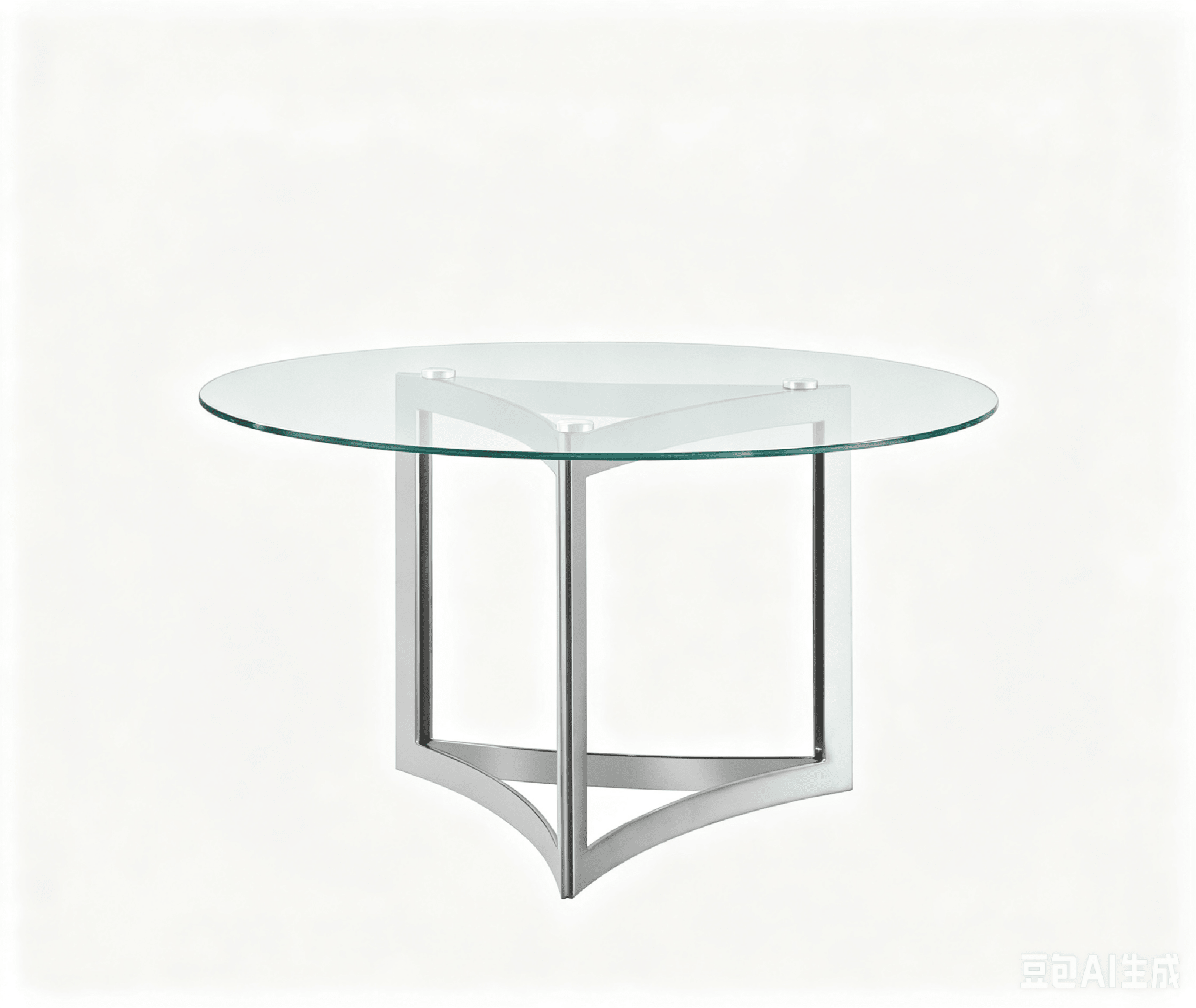 Alexa Dining Table Silver Base and 180 CM Round Clear Glass Dining Tables| Roots Furniture