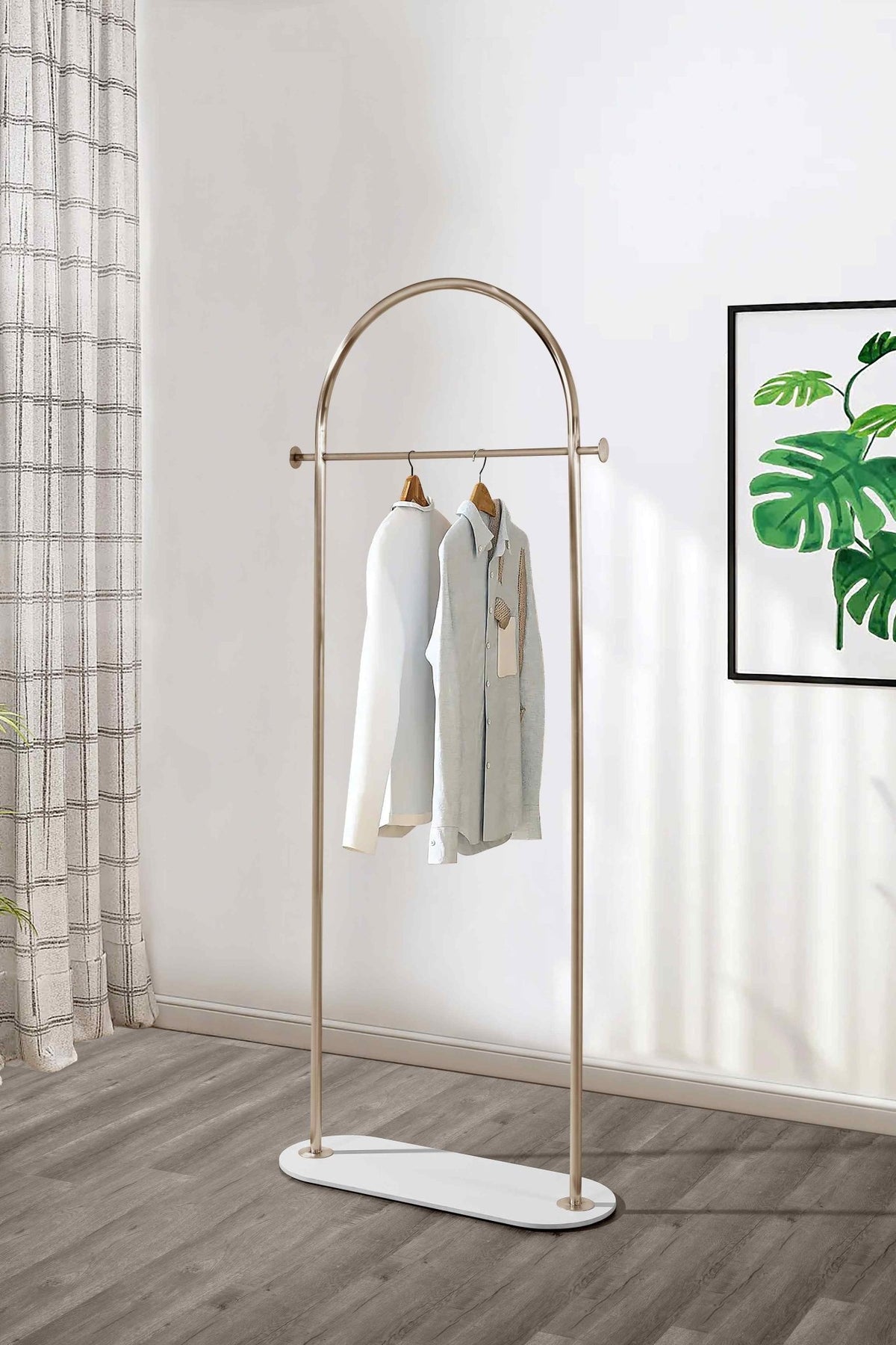 Alexa Stand in Gold Shelves| Roots Furniture