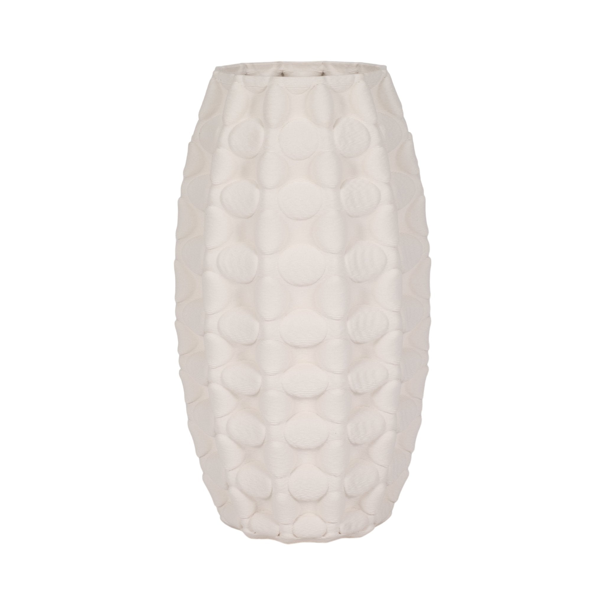 ALEXANDER 3D PRINTED VASE, IVORY/BEIGE Vases and Jars| Sagebrook Home