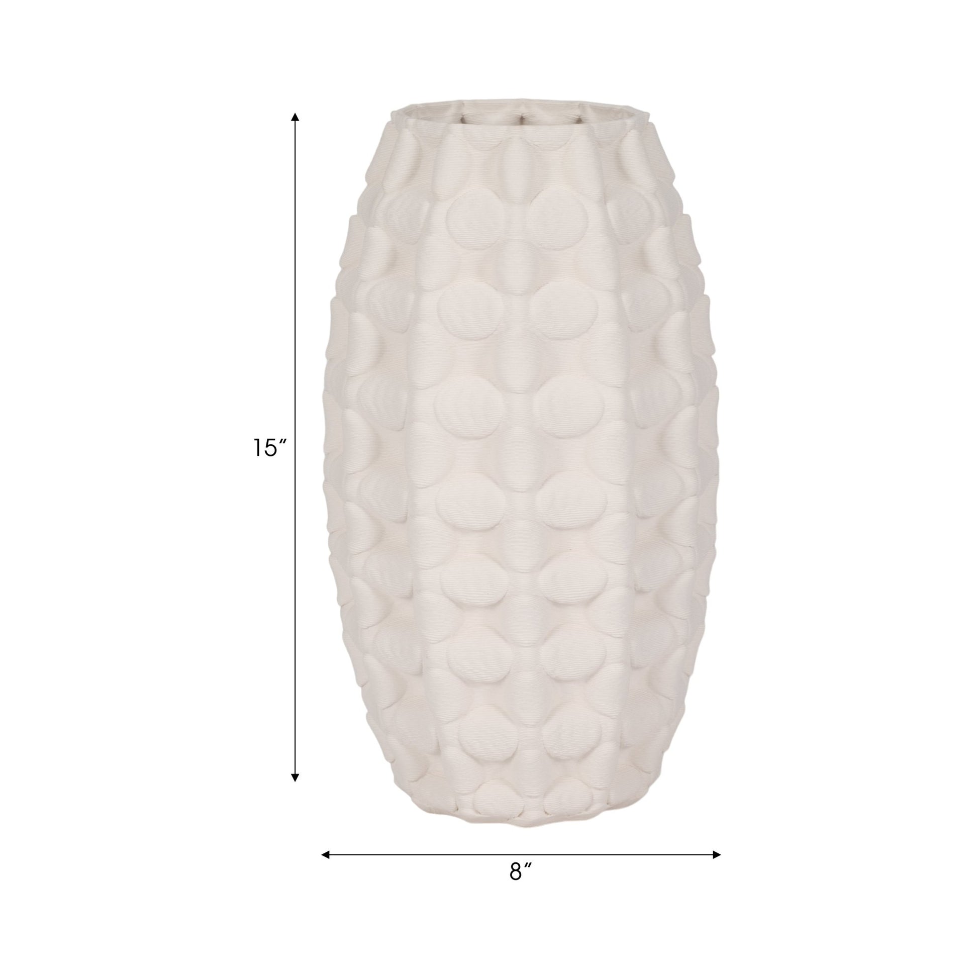 ALEXANDER 3D PRINTED VASE, IVORY/BEIGE Vases and Jars| Sagebrook Home