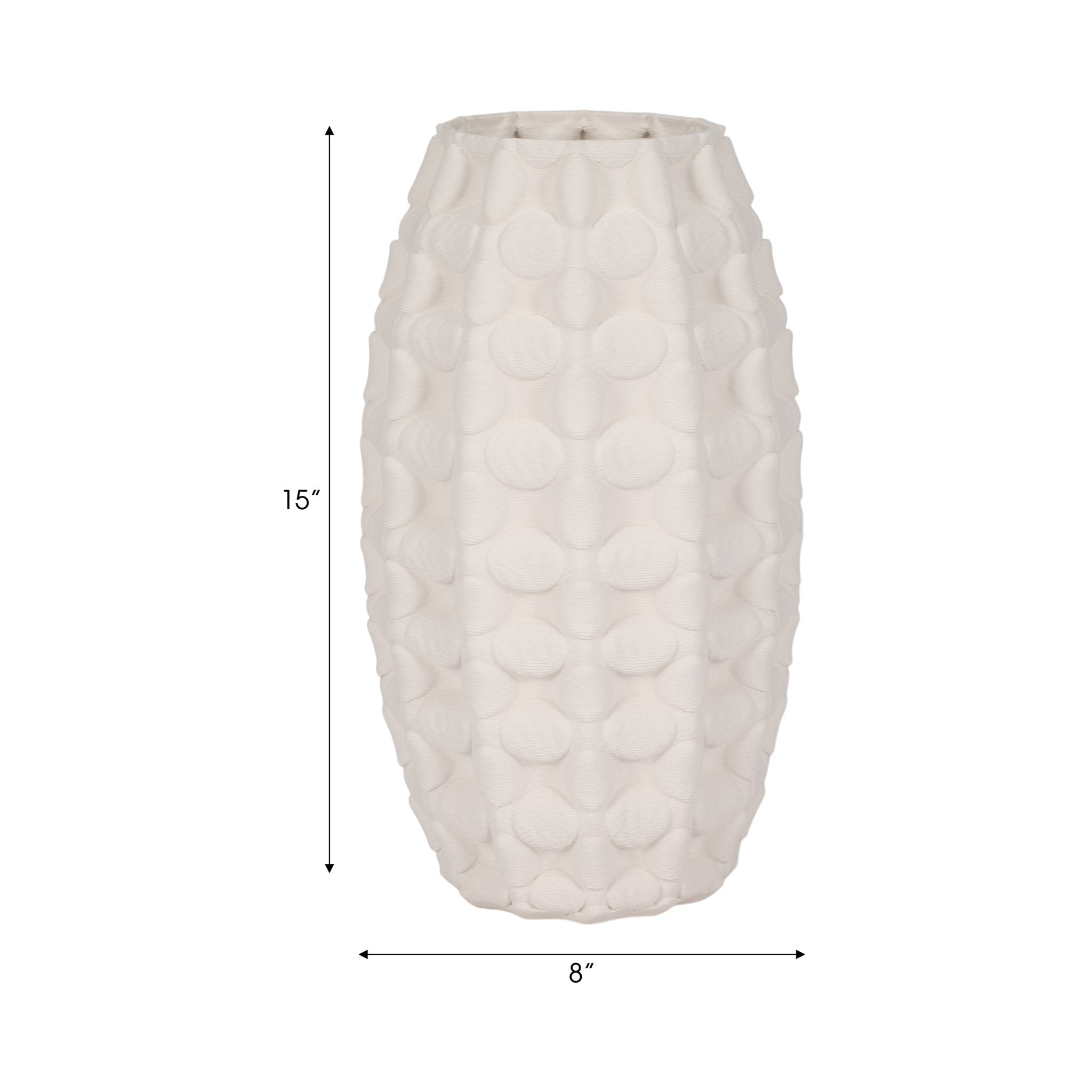 ALEXANDER 3D PRINTED VASE, IVORY/BEIGE Vases and Jars| Sagebrook Home