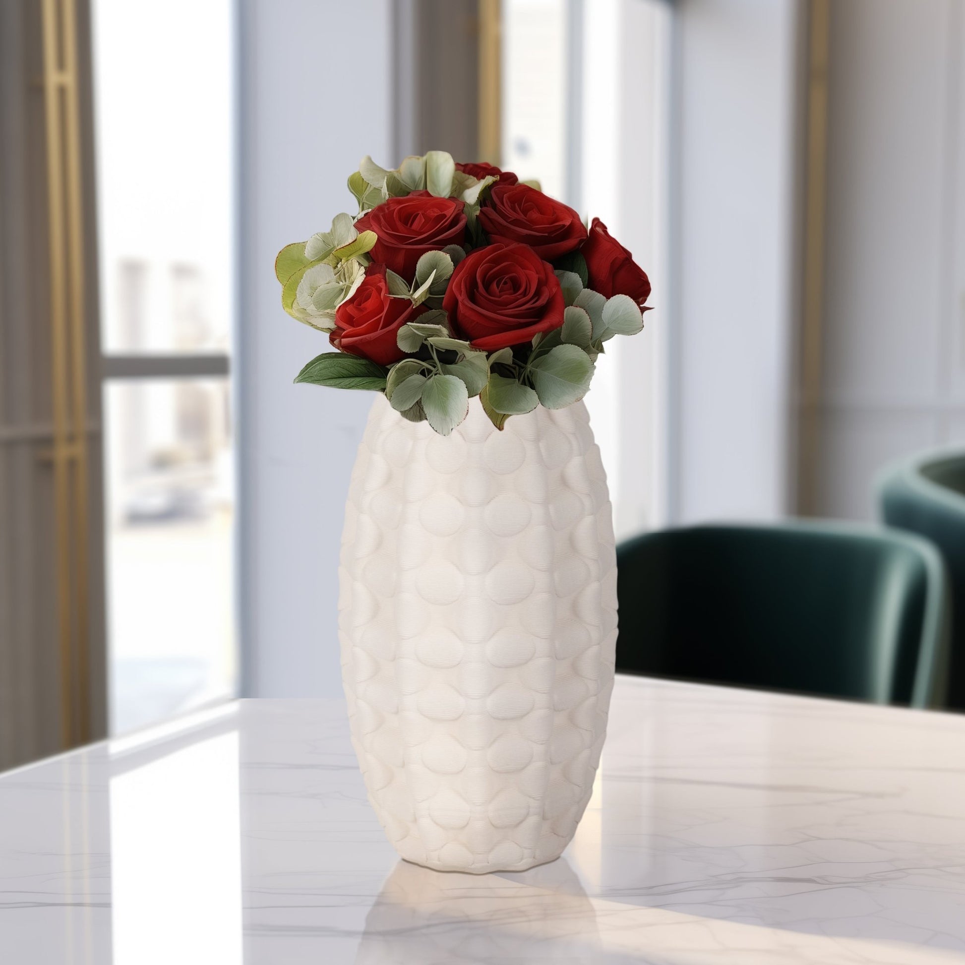 ALEXANDER 3D PRINTED VASE, IVORY/BEIGE Vases and Jars| Sagebrook Home