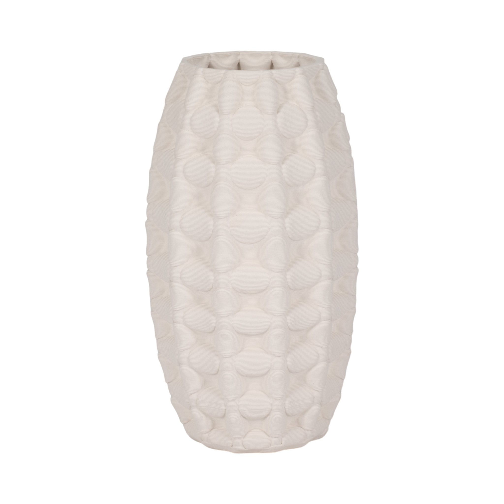 ALEXANDER 3D PRINTED VASE, IVORY/BEIGE Vases and Jars| Sagebrook Home