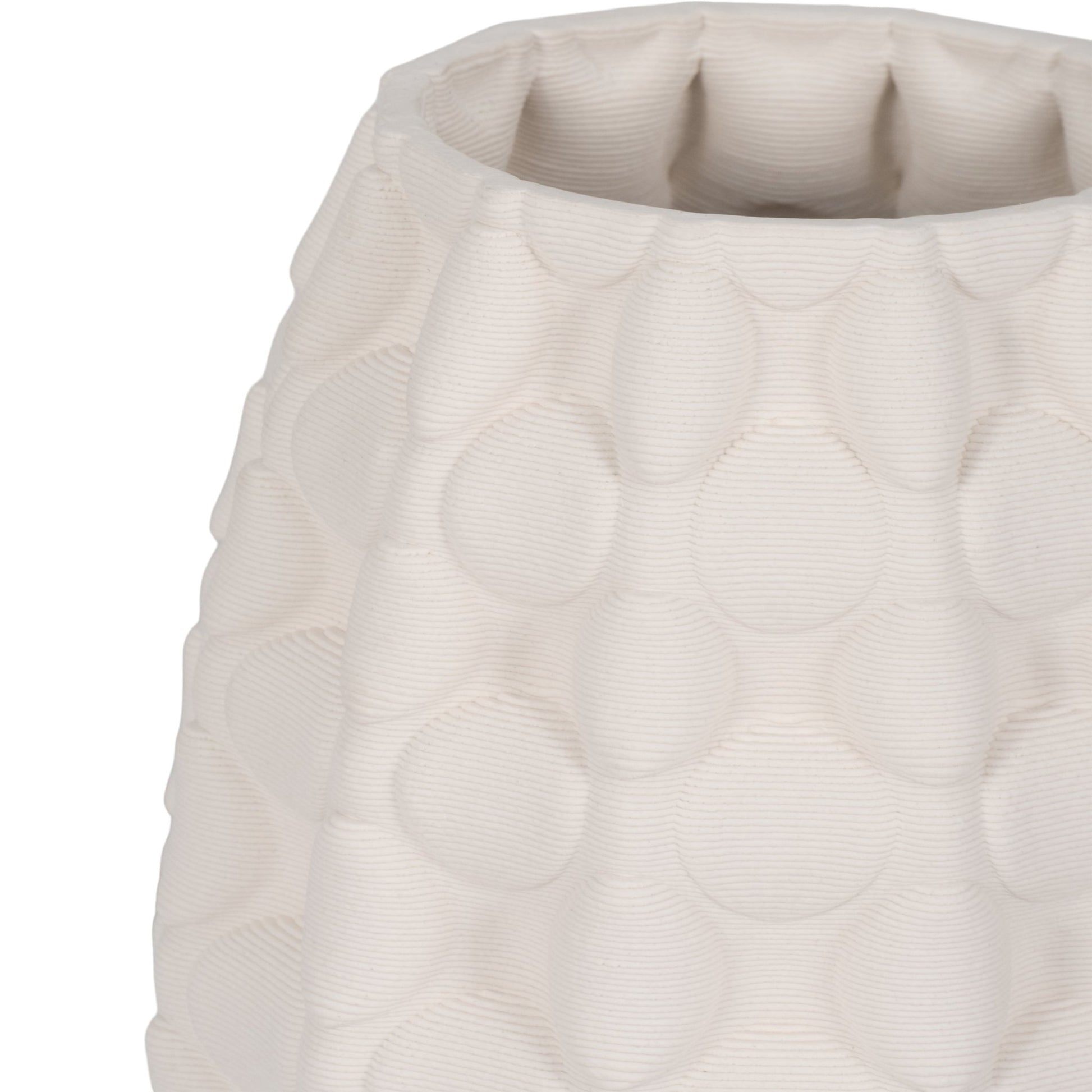 ALEXANDER 3D PRINTED VASE, IVORY/BEIGE Vases and Jars| Sagebrook Home