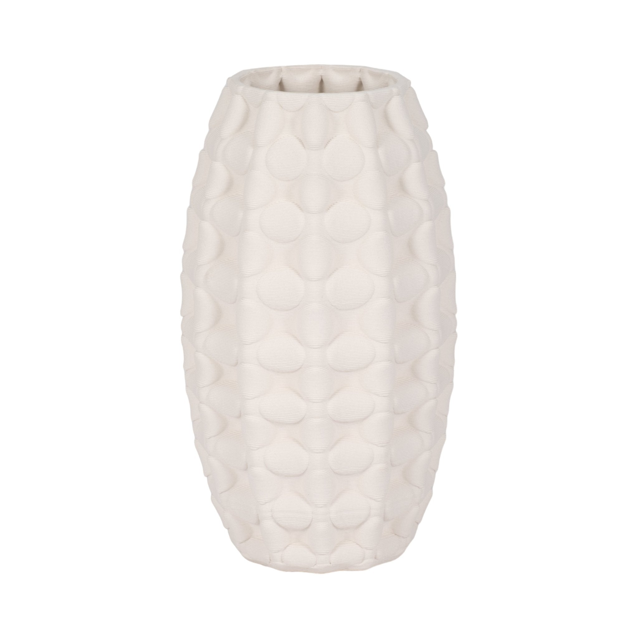 ALEXANDER 3D PRINTED VASE, IVORY/BEIGE Vases and Jars| Sagebrook Home