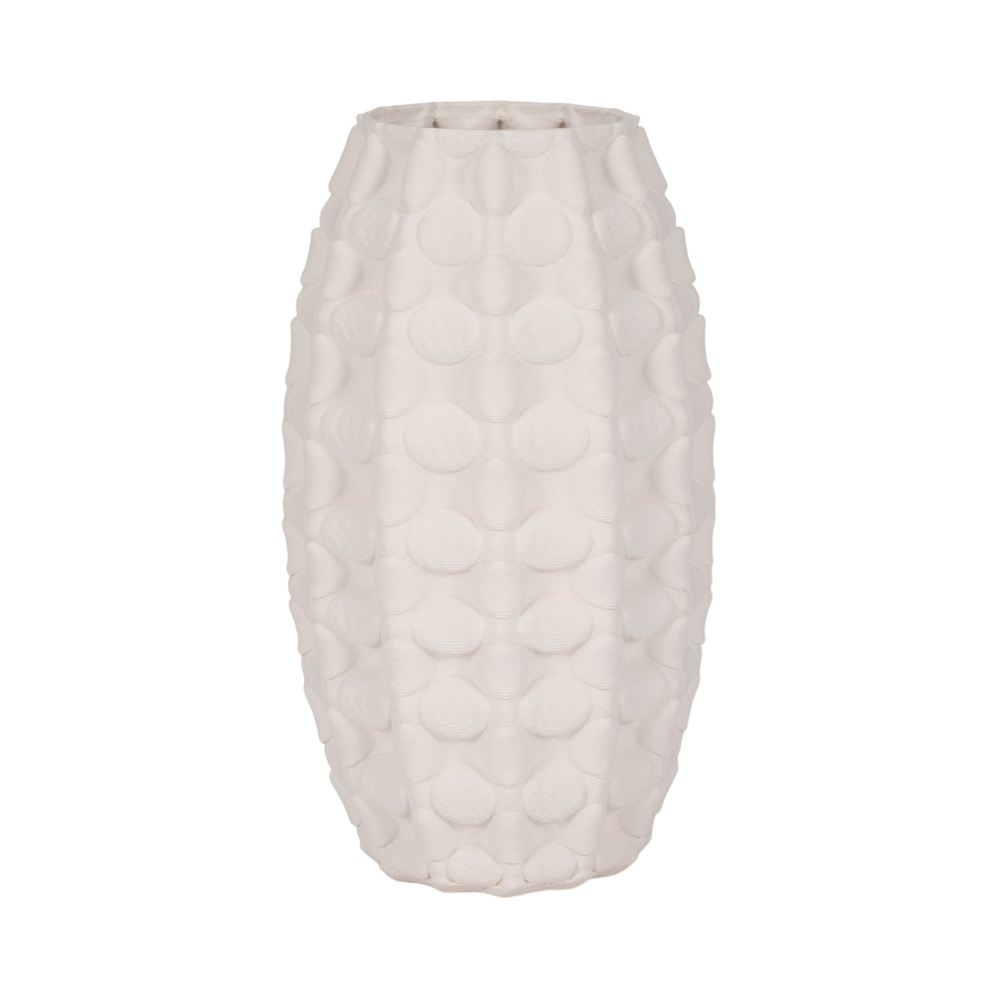 ALEXANDER 3D PRINTED VASE, IVORY/BEIGE Vases and Jars| Sagebrook Home