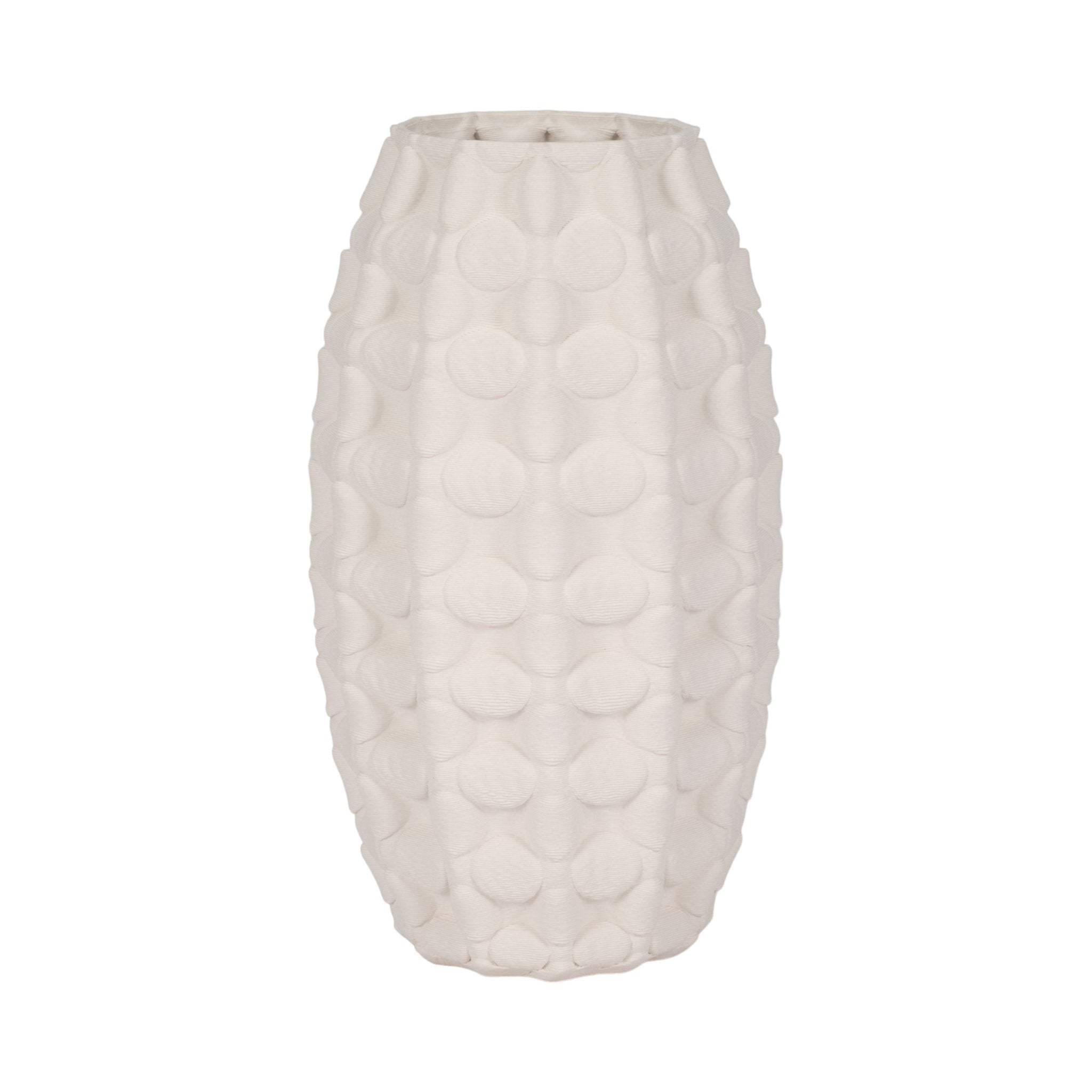 ALEXANDER 3D PRINTED VASE, IVORY/BEIGE Vases and Jars| Sagebrook Home