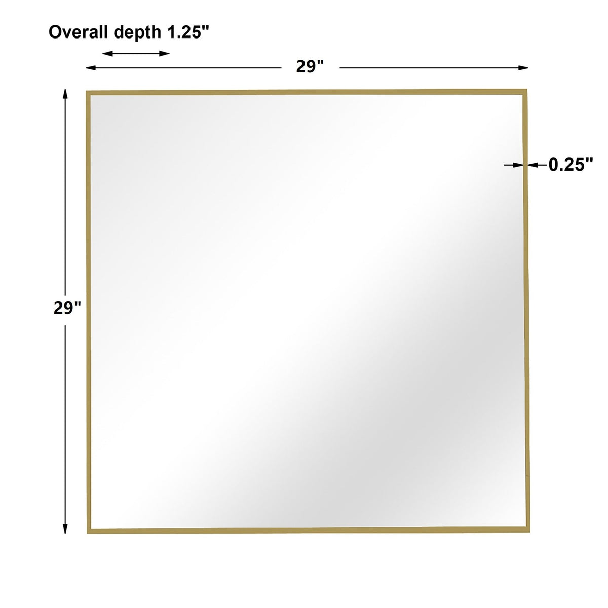Alexo Gold Square Mirror Mirrors| Uttermost