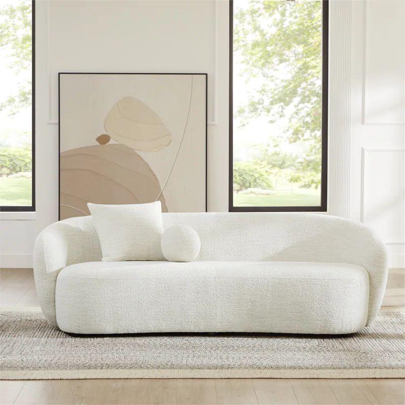 Alhome beige Boucle 3 Seater Sofa - 110110906 Sofas & Loveseats| Alhome