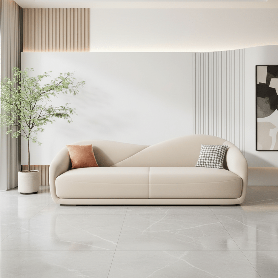 Alhome beige Chanel 3 Seater Sofa - 110110928 Sofas & Loveseats| Alhome