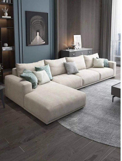 Alhome Corner sofa, size 300x180x90x88 cm - beige - AL - 225 - Al Rugaib Furniture