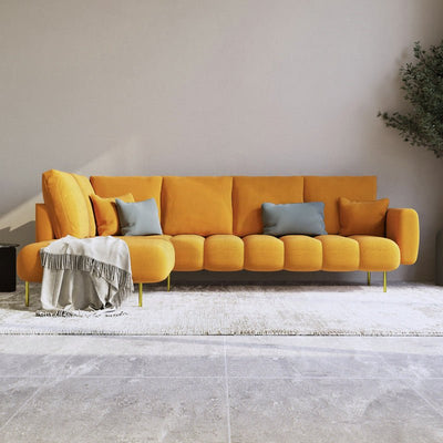 Alhome L - Shape Corner Sofa, Size 85 x 180 x 85 x 250 cm - a - Al Rugaib Furniture