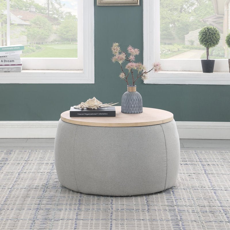 Alhome Linen Pouf(60x45x45) Ottomans| Alhome