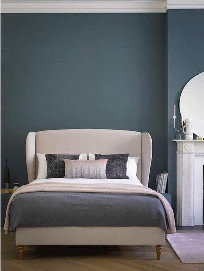 Alhome Velvet Baige Bed - Al Rugaib Furniture