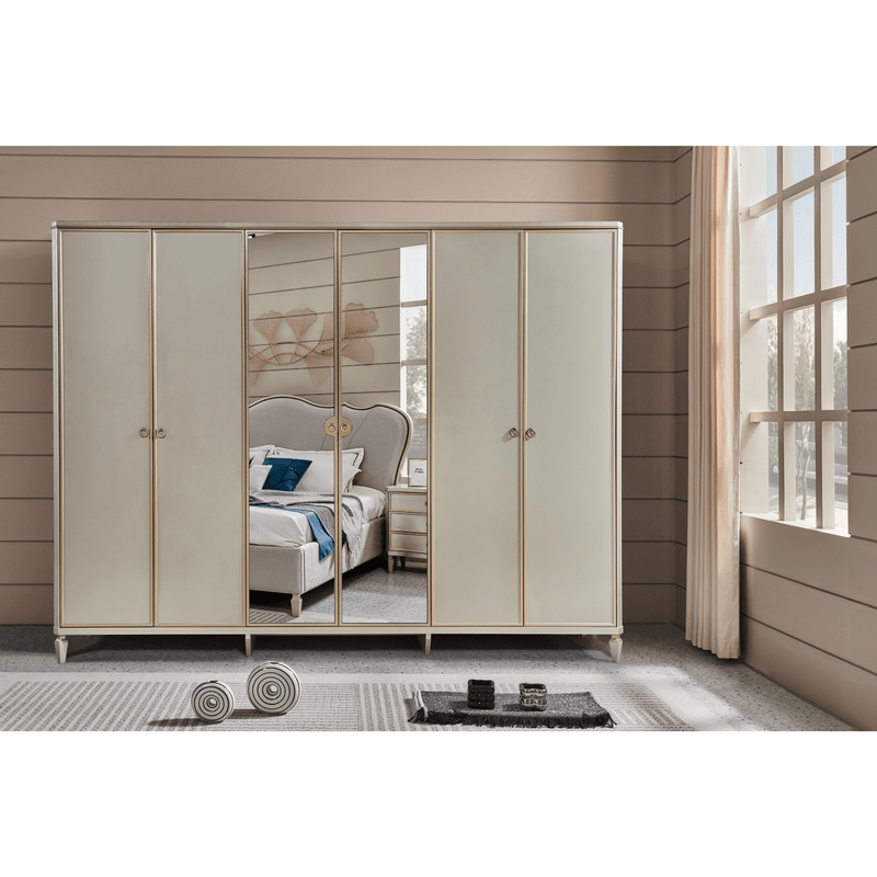 Alice King Bedroom with Two Free Gift GLASS TABLE LAMP - Al Rugaib Furniture