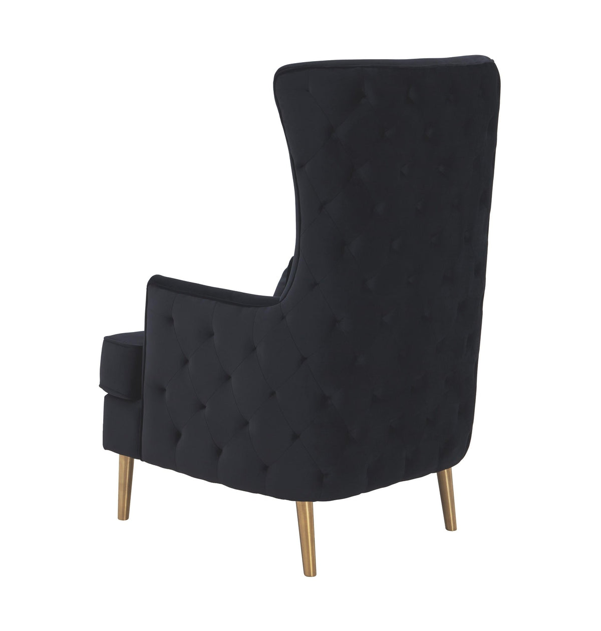 Alina Black Tall Tufted Back Chair Chairs| TOV