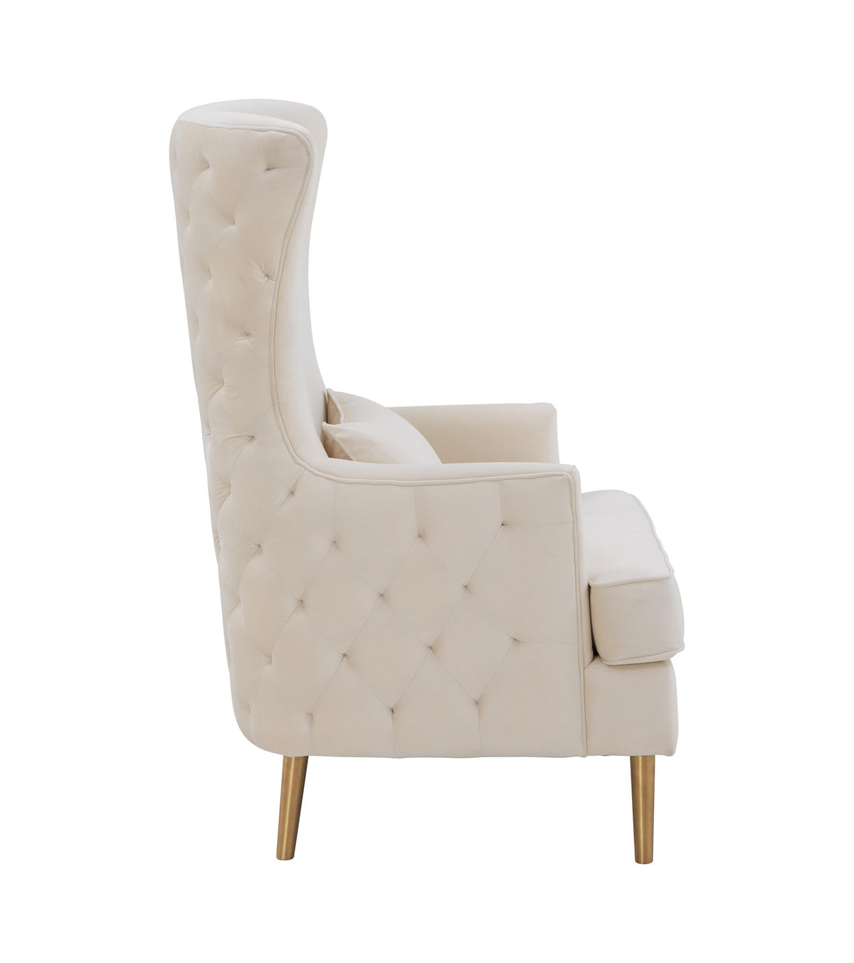 Alina Cream Tall Tufted Back Chair Chairs| TOV