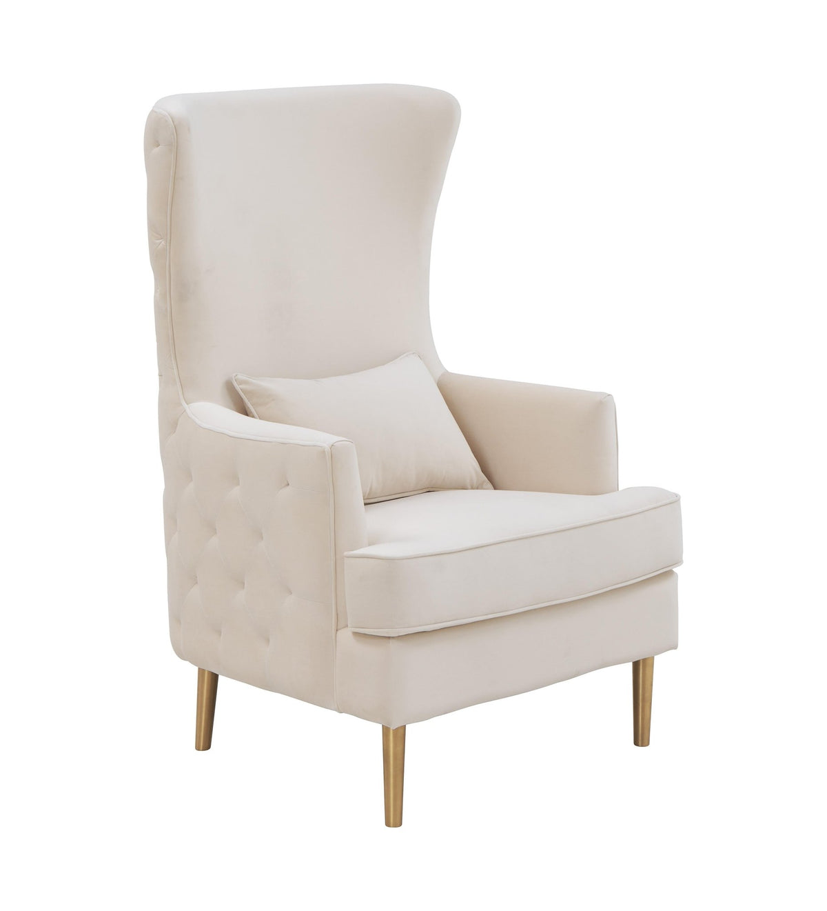 Alina Cream Tall Tufted Back Chair Chairs| TOV