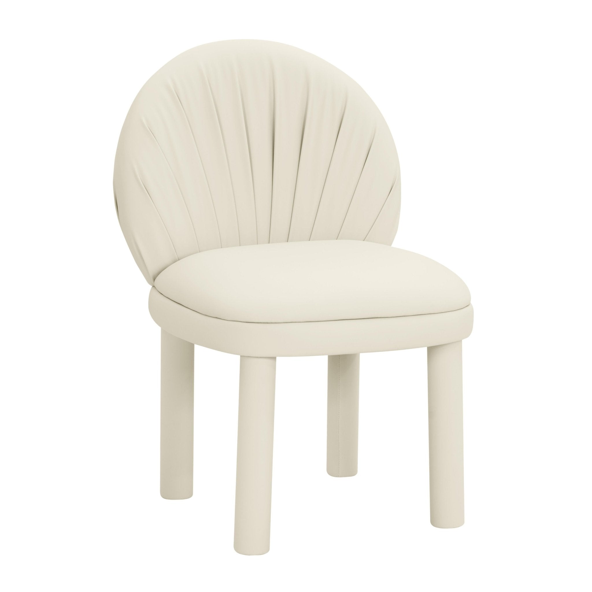 Aliyah Cream Vegan Leather Dining Chair Dining Chairs| TOV