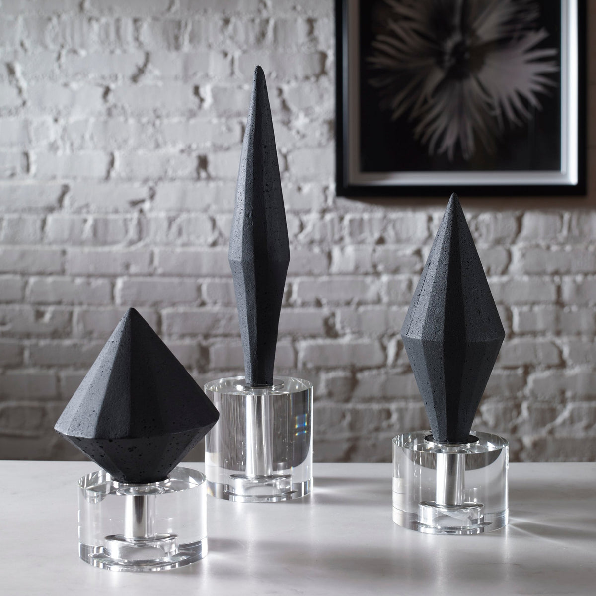Alize Black, S/3 Table Decors| Uttermost