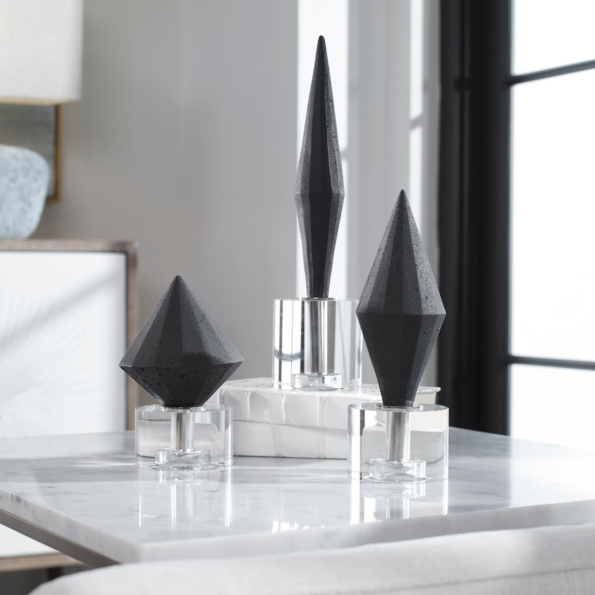 Alize Black, S/3 Table Decors| Uttermost