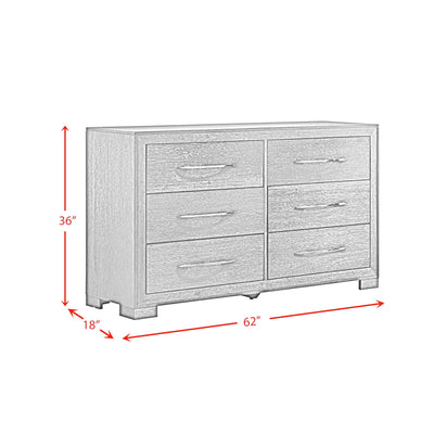 Allan 6 - Drawer Dresser in Black - Al Rugaib Furniture