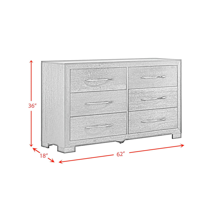Allan 6 - Drawer Dresser in Black - Al Rugaib Furniture