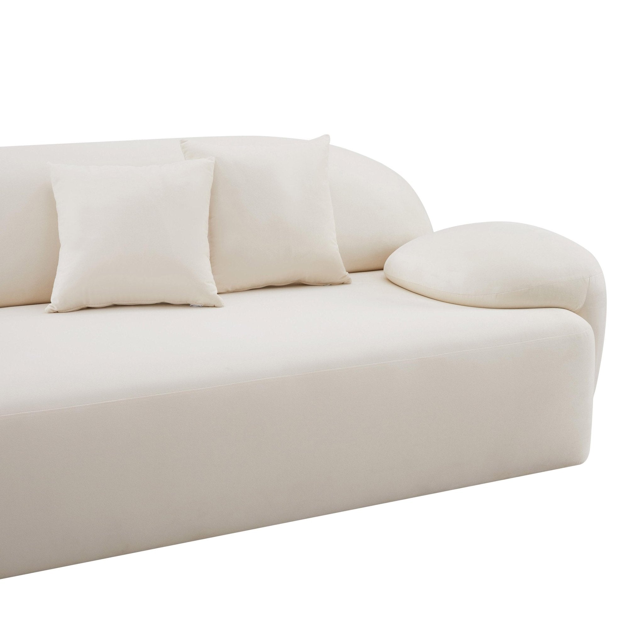 Allegra Cream Velvet Sofa Sofas & Loveseats| TOV