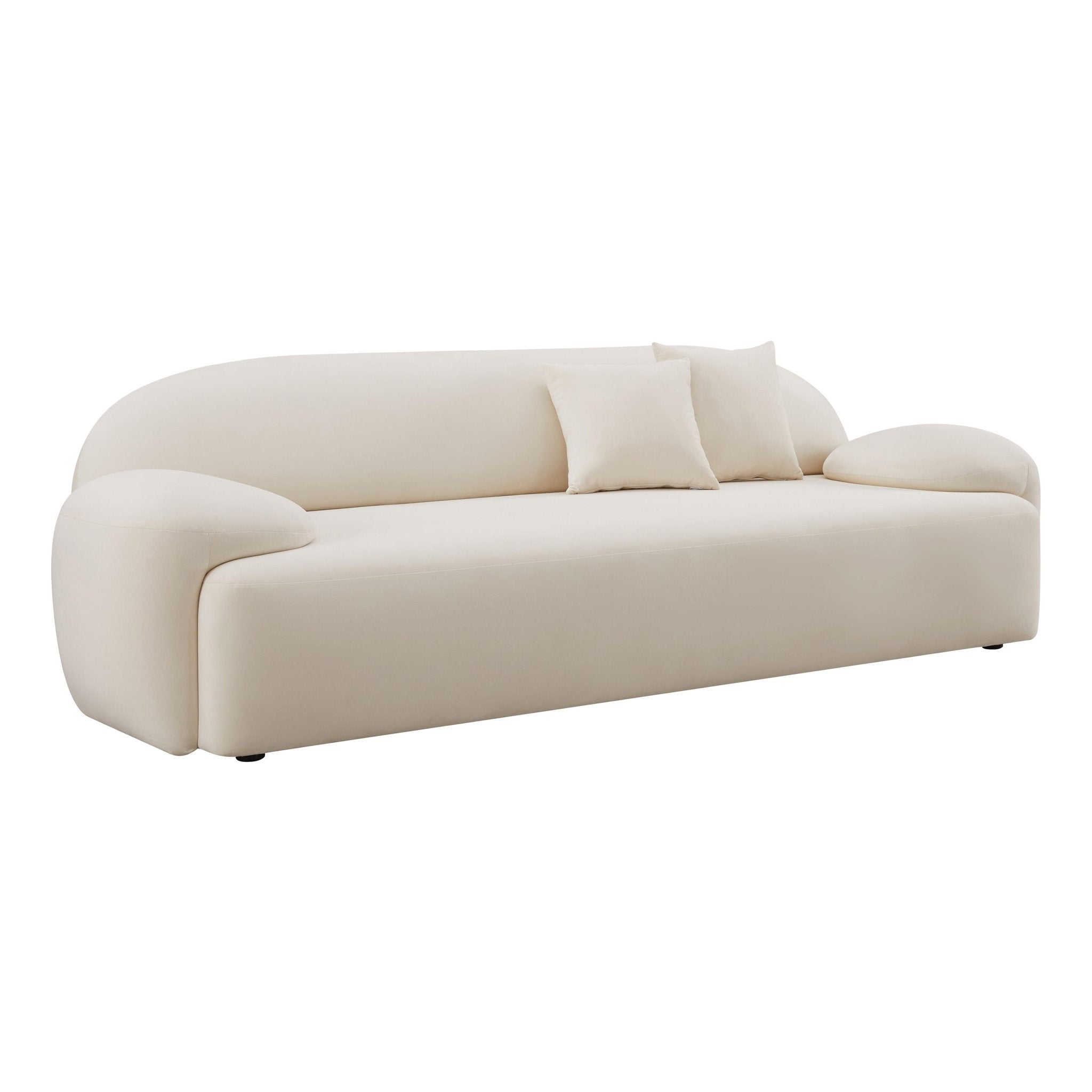 Allegra Cream Velvet Sofa Sofas & Loveseats| TOV