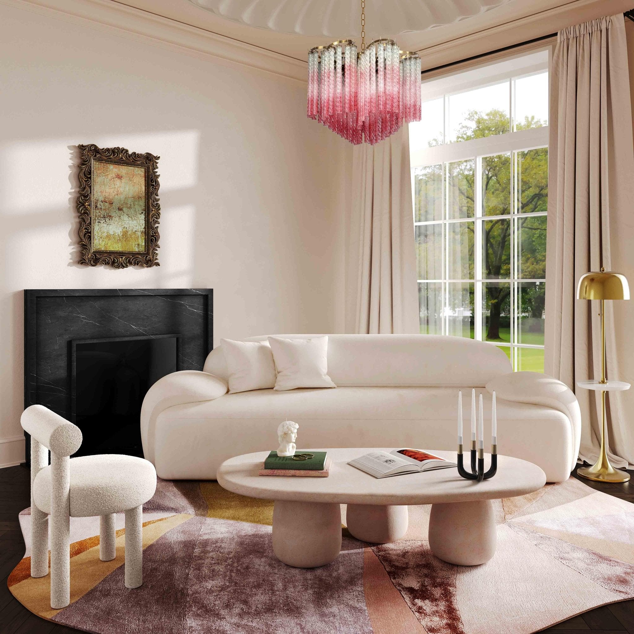 Allegra Cream Velvet Sofa Sofas & Loveseats| TOV