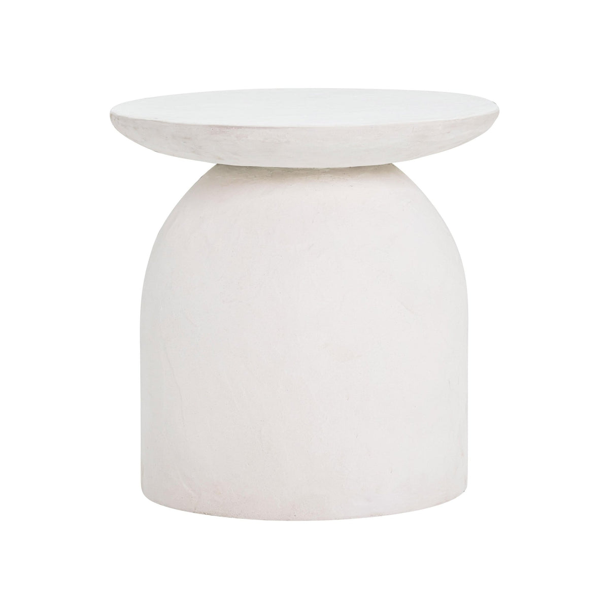 Aloe White Concrete Side Table Accent & End Tables| TOV