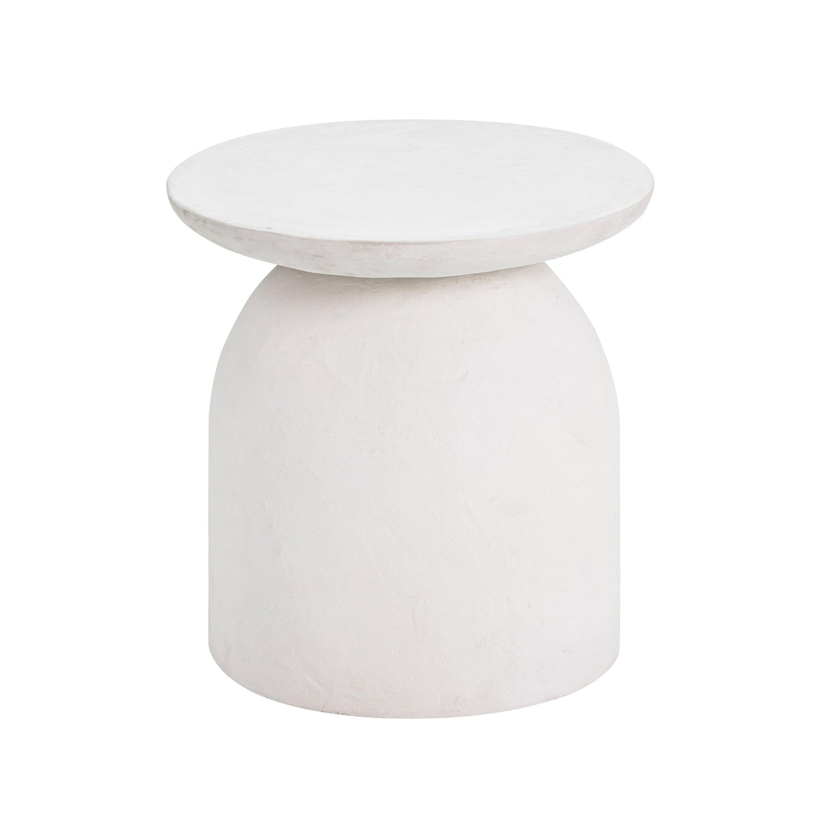 Aloe White Concrete Side Table Accent & End Tables| TOV