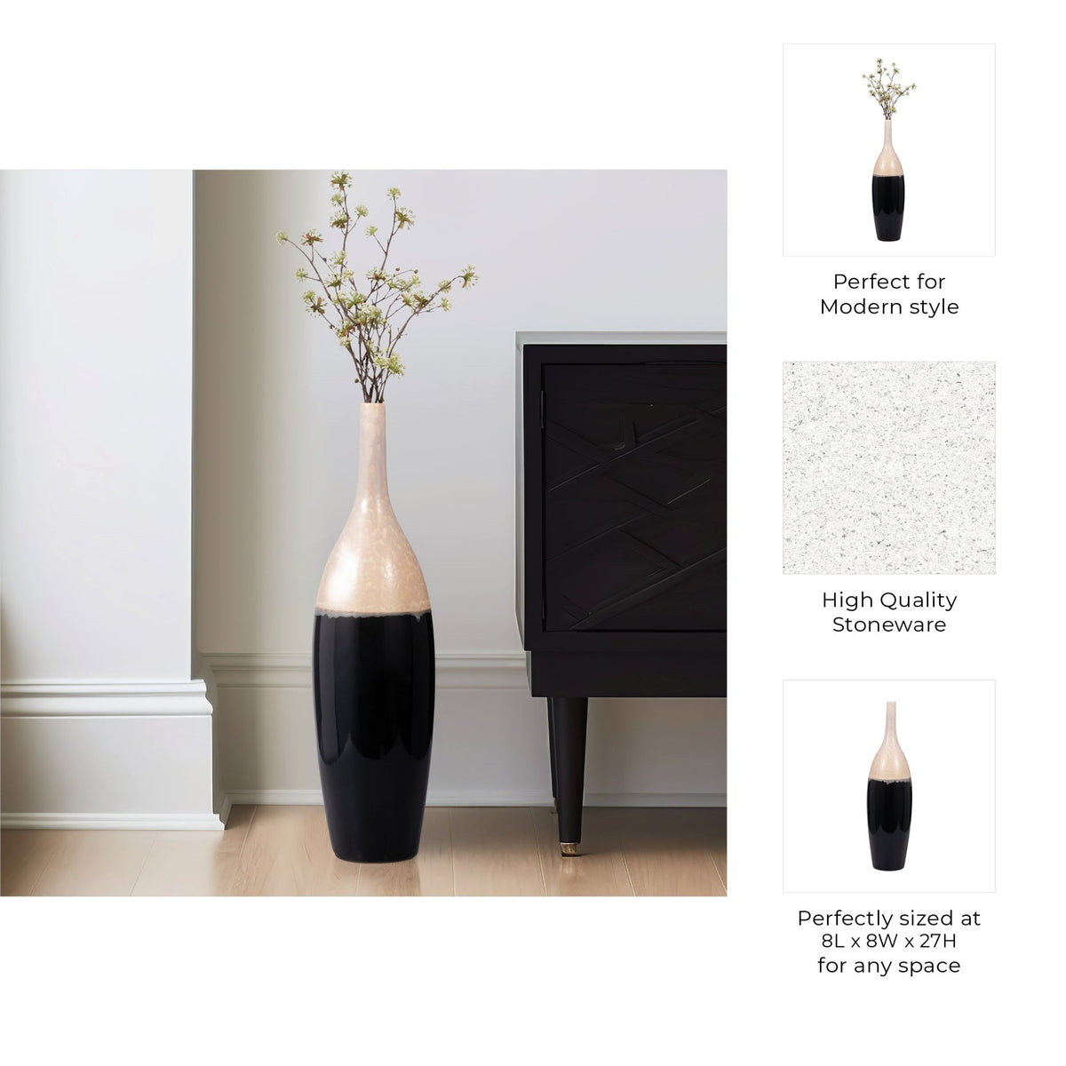 ALONDRA CERAMIC FLOOR VASE Vases and Jars| Sagebrook Home