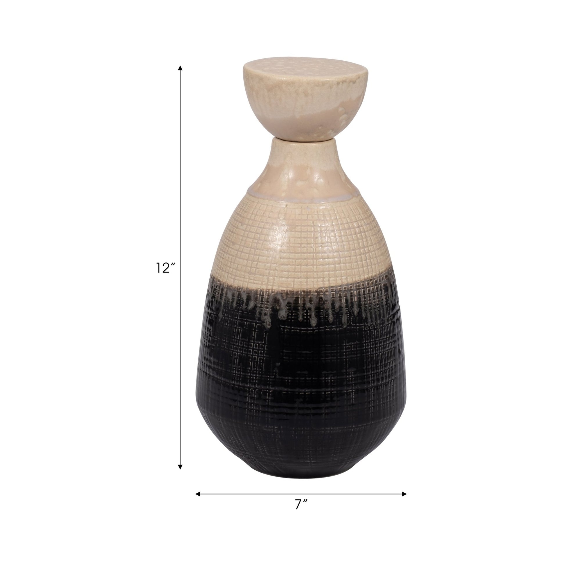 ALONDRA CERAMIC LIDDED JAR Vases and Jars| Sagebrook Home