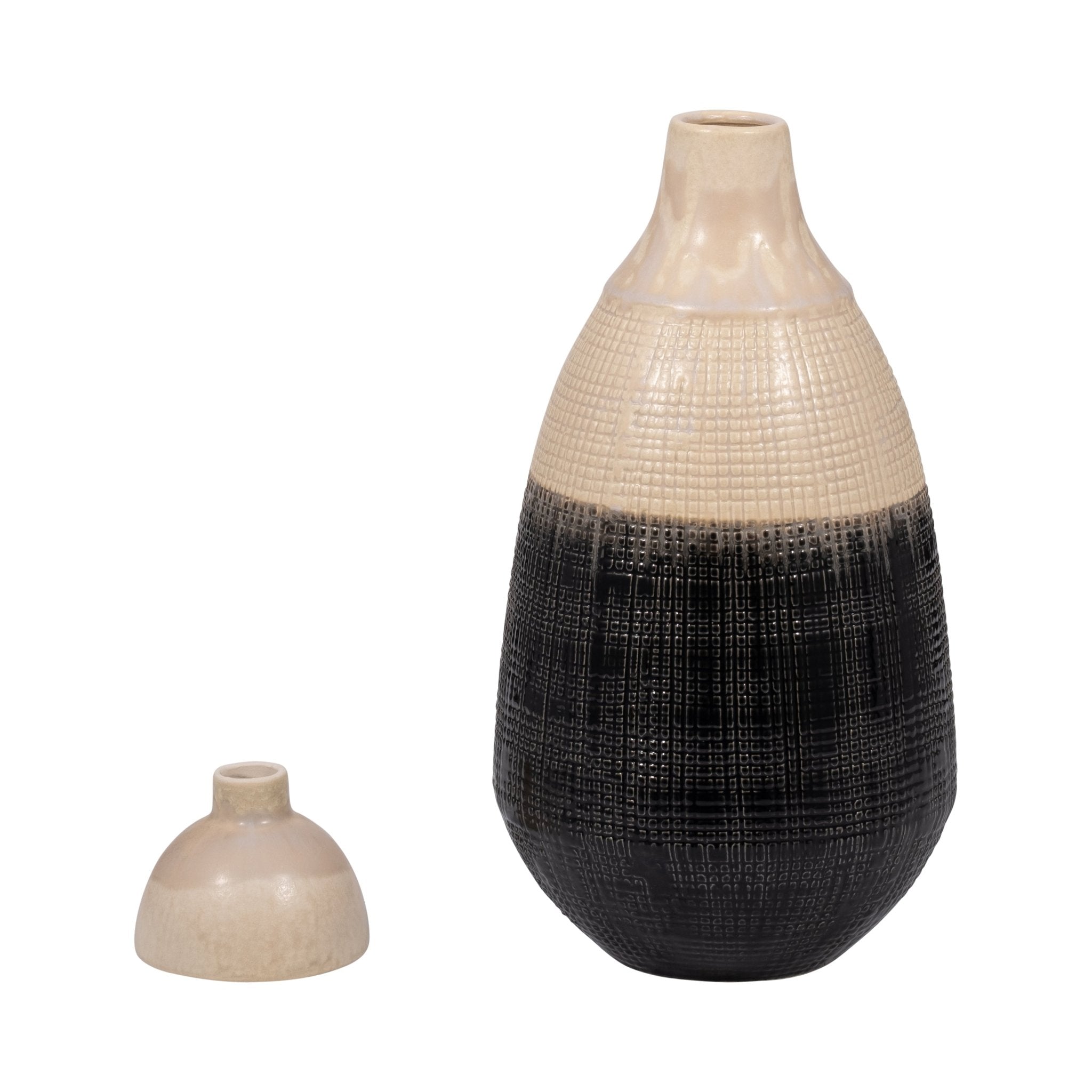 ALONDRA CERAMIC LIDDED JAR Vases and Jars| Sagebrook Home